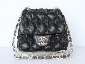 7A Discount Chanel Cambon Quilted Lambskin Hobo Bag 46889 Black